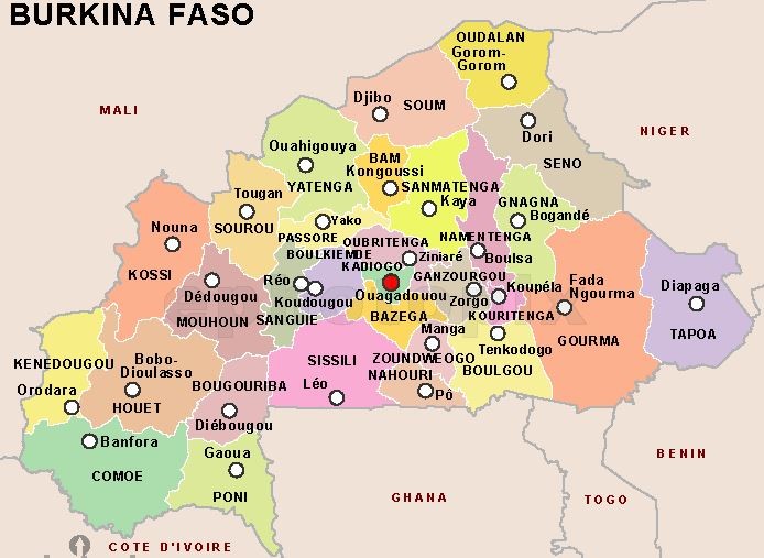 mappa Burkina Faso